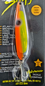 Michigan Stinger Orange Tux Yellow UV Standard Spoon S391YUV Michigan Stinger Orange Tux Yellow UV Standard Spoon S391YUV