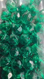 8mm Emerald Faceted Beads (24ct)