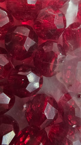 8mm Ruby Red Faceted Beads (24ct)