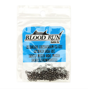 Blood Run Micro Barrel Swivel #10 (50ct) 3/8"