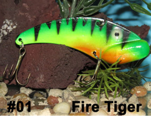Wolf's Big Dude 1/2oz Firetiger Blade Bait BD12-01 Wolf's Big Dude 1/2oz Firetiger Blade Bait BD12-01