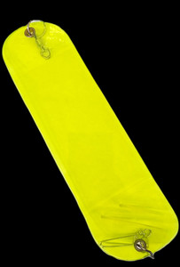 8" Trans Yellow Flasher Blank w/ 2 Fins