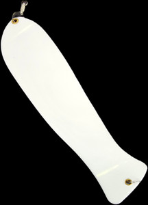 10" White Fish Flasher Blank w/ Fins