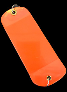 5.5" Orange Coho Stubby Flasher w/ 2 Fins