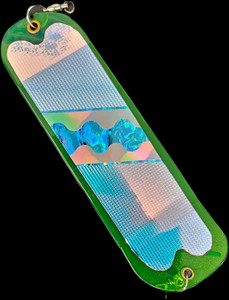 8" Green Anvil Flasher w/ 2 Fins