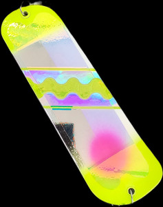 8" Chrome Yellow Knight Flasher w/ 2 Fins