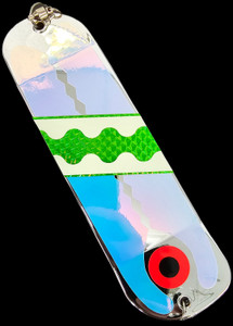 8" Chrome Charlie Special Flasher w/ 2 Fins 8" Chrome Charlie Special Flasher w/ 2 Fins