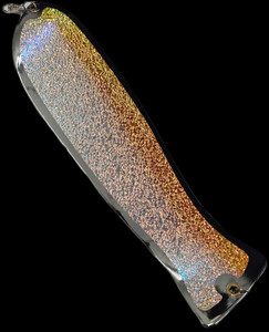 12" Chrome Black Edge UV Fish Flasher NO FINS