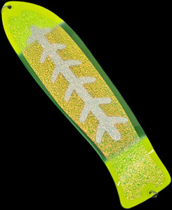 12" Green Reverse Yellow Wiggle Pants Fish Flasher NO FINS 12" Green Reverse Yellow Wiggle Pants Fish Flasher NO FINS