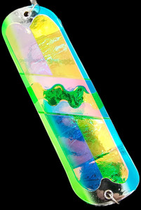 9.5" Chrome Green Dolph Lundgren Flasher w/ 2 Fins 9.5" Chrome Green Dolph Lundgren Flasher w/ 2 Fins
