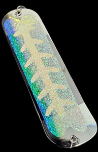 9.5" Chrome Black Wiggle Flasher w/ Fins 9.5" Chrome Black Wiggle Flasher w/ Fins