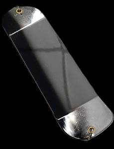 8" Chrome Black Edge Blank Flasher w/ Fins