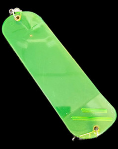 8" Fluorescent Green Flasher Blank w/ 2 fins 8" Fluorescent Green Flasher Blank w/ 2 fins