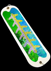 8" White Rondo's Stud Flasher w/ 2 Fins