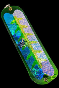 8" Green Blue Stud Flasher w/ 2 Fins