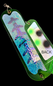 8" Green Mega Bam Flasher w/ 2 Fins