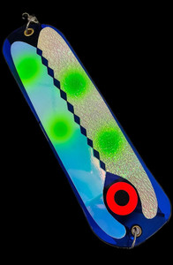 8" Blue Bam Flasher w/ 2 Fins