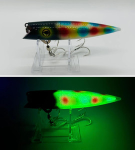 Gator Bait Tackle Glow Black Wonderbread Full Boat Plug Gator Bait Tackle Glow Black Wonderbread Full Boat Plug