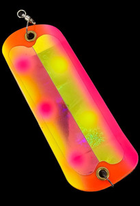 5.5" Orange Coho GM Flasher w/ 2 Fins