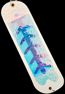 9.5" White Megatron Flasher w/ 2 Fins