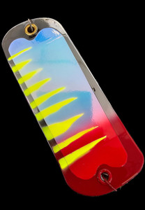 5.5" Chrome Coho Charms Custom Stubby Flasher