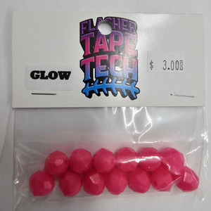 12mm Glow Pink Faceted Beads 12qty