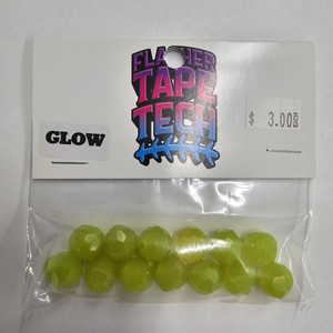 12mm Glow Yellow Faceted Beads 12qty