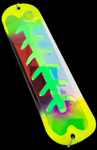 8" Black Yellow Jeans Flasher w/ 2 Fins