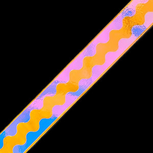CUSTOM UV Orange/UV Blue Super Scallop PER FOOT CUSTOM UV Orange/UV Blue Super Scallop PER FOOT