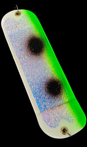 8" White Algoma Dots Flasher w/ 2 Fins