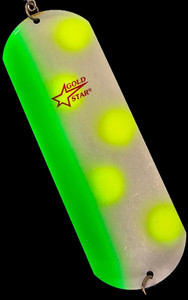 8" #0 Gold Star Metal Dodger UV Lances Trout Pounder 4350 000 880