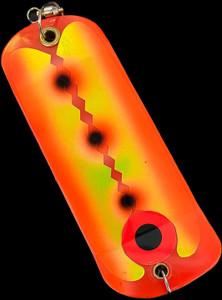 5.5" Red  Orange Antifreeze Ellipsis Custom Stubby Flasher