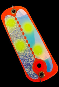 5.5" Orange Coho Bam Custom Stubby Flasher