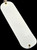 8" White Flasher Blank w/ 2 fins