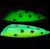 Scarpace Glow Green Frog Cut Bait Plug (works with or without meat strip)