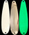 SMOOTH (5 qty) Glow Front/Silver Back Trolling Spoon Blanks  STANDARD SIZE ONLY SMOOTH (5 qty) Glow Front/Silver Back Trolling Spoon Blanks  STANDARD SIZE ONLY