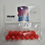 12mm Glow Red Faceted Beads 12qty