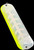 8" Chrome Yellow Wiggle Flasher w/ 2 Fins 8" Chrome Yellow Wiggle Flasher w/ 2 Fins
