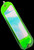8" Green UV Booger Flasher w/ 2 Fins