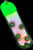 8" Green UV Booger Flasher w/ 2 Fins