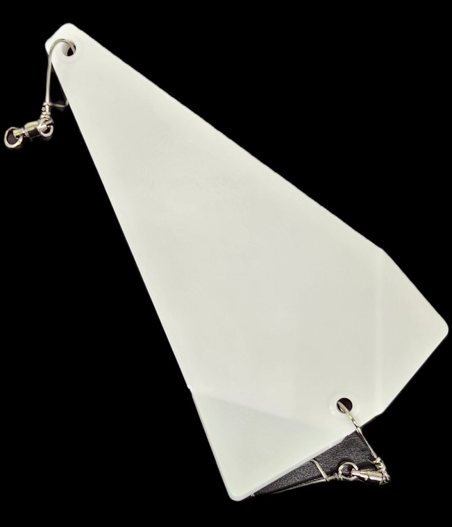 8" White Triangle Flasher Blank