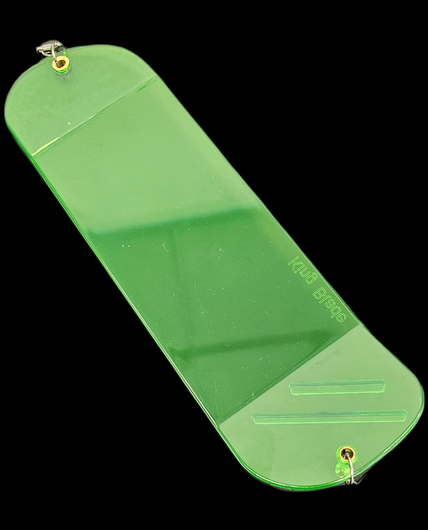 11" Green Flasher Blank w/ 2 Fins