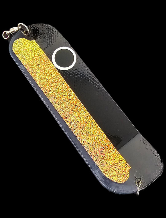 8" PC8 Clear UV Crushed Black Flasher w/ Fin