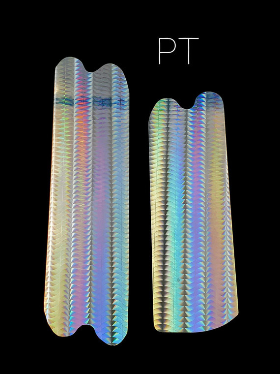 Silver Squiggle Holographic Authentic  Lure Tape SELECT SHAPE