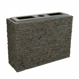 Aquascape Straight Stacked Slate Wall Fountain: Bases & Toppers
