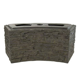 Aquascape Curved Stacked Slate Wall Fountain: Bases & Toppers