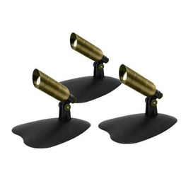 Anjon 3-Pack White LED Fountain Light Kits- Brass
