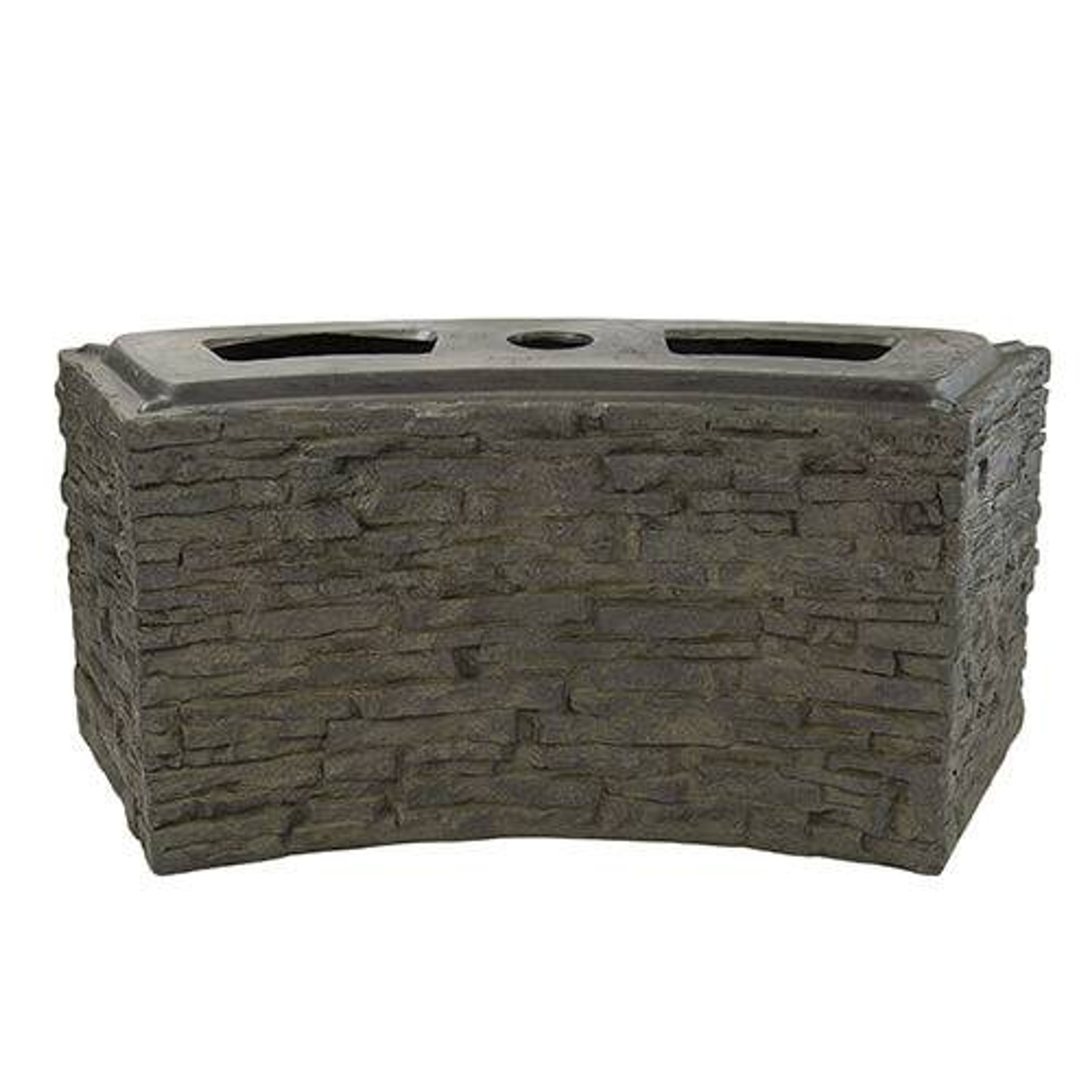 Aquascape Curved Stacked Slate Wall Fountain: Bases & Toppers