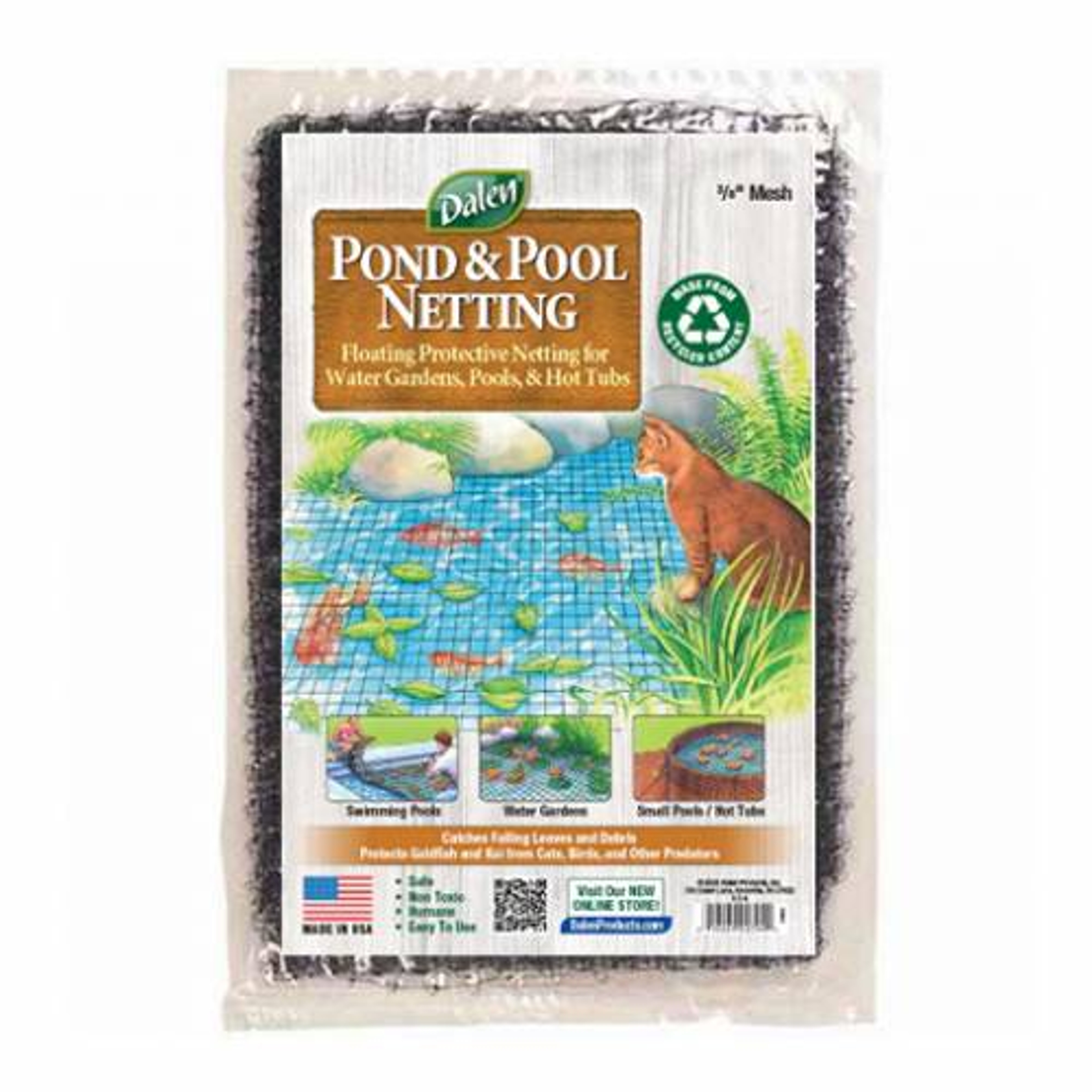 Gardeneer Pond and Pool Black Mesh Netting - 3/8" Mesh