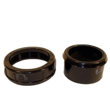 Aqua Ultraviolet Union Half, 2", No thread with O-Ring and Union Ring, Black